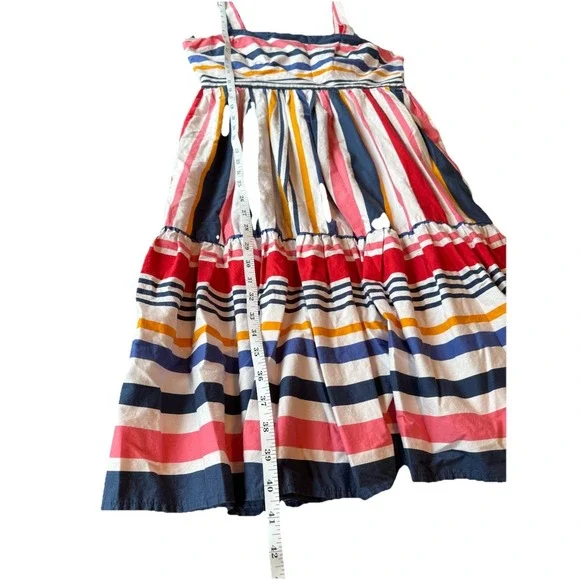 Candy Stripe Nautical Sundress w/ pockets Vince Camuto Size 8 Sailor Vibe - Picture 9 of 11